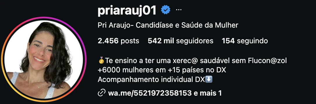 Perfil de Priscilla Araujo